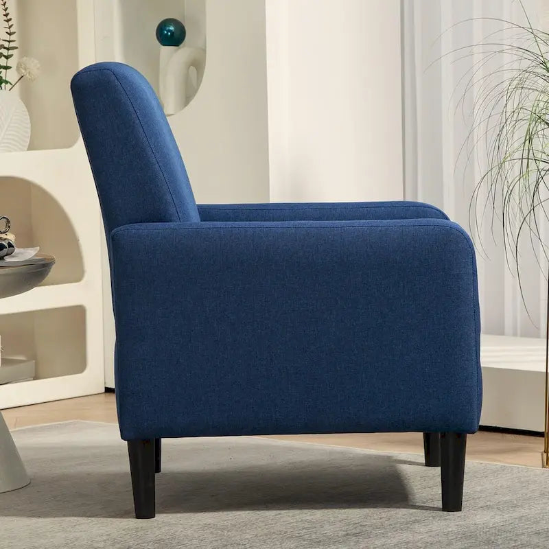 Fauteuil d'appoint avec structure en bois massif et assise rembourrée