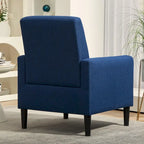 Fauteuil d'appoint avec structure en bois massif et assise rembourrée