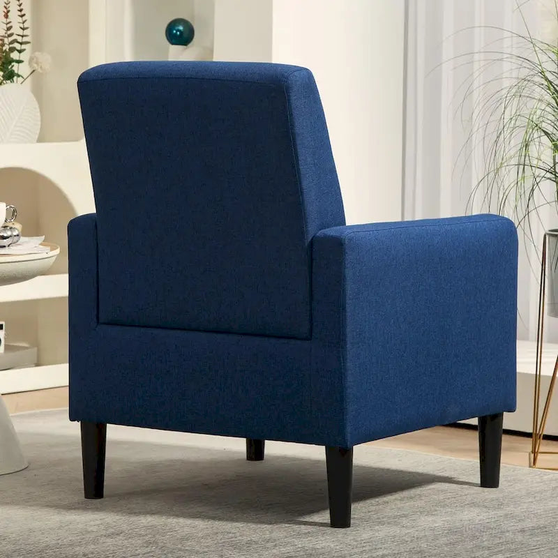 Fauteuil d'appoint avec structure en bois massif et assise rembourrée