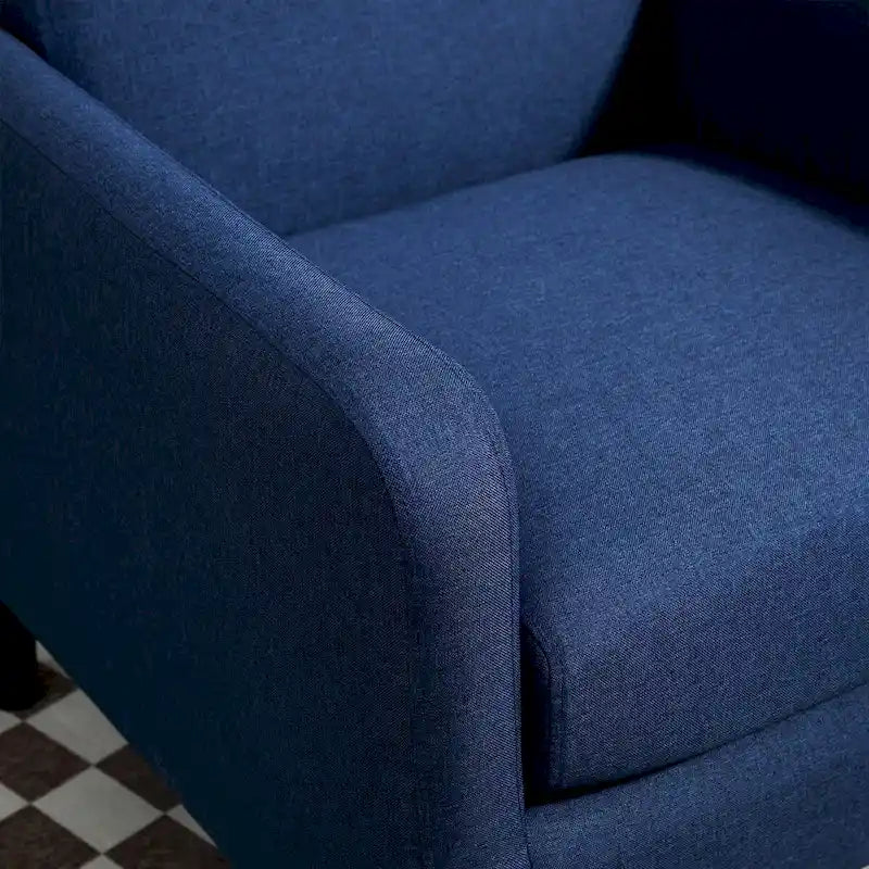Fauteuil d'appoint avec structure en bois massif et assise rembourrée