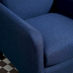 Fauteuil d'appoint avec structure en bois massif et assise rembourrée