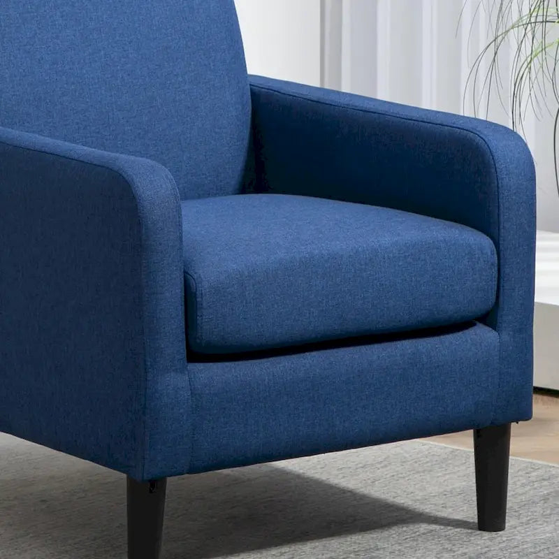Fauteuil d'appoint avec structure en bois massif et assise rembourrée