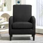 Fauteuil d'appoint avec structure en bois massif et assise rembourrée