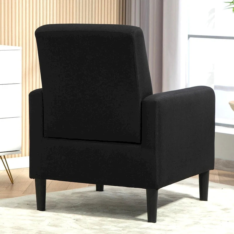 Fauteuil d'appoint avec structure en bois massif et assise rembourrée