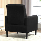 Fauteuil d'appoint avec structure en bois massif et assise rembourrée