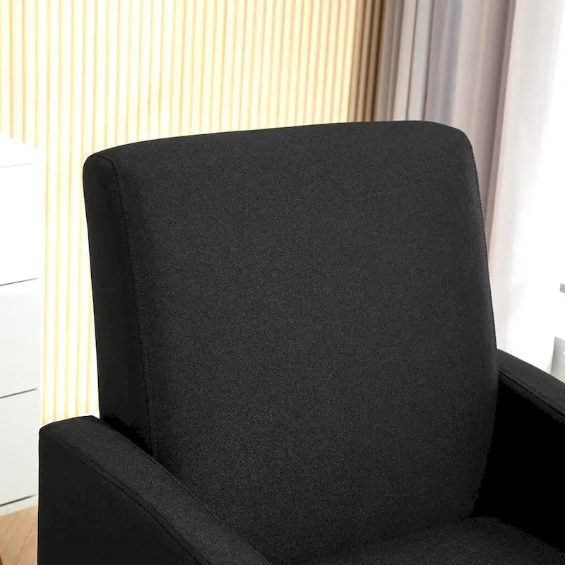 Fauteuil d'appoint avec structure en bois massif et assise rembourrée