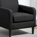 Fauteuil d'appoint avec structure en bois massif et assise rembourrée