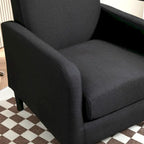 Fauteuil d'appoint avec structure en bois massif et assise rembourrée