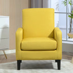 Fauteuil d'appoint avec structure en bois massif et assise rembourrée