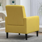 Fauteuil d'appoint avec structure en bois massif et assise rembourrée