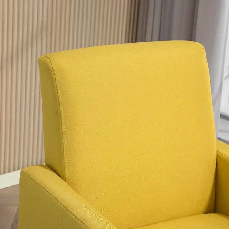 Fauteuil d'appoint avec structure en bois massif et assise rembourrée