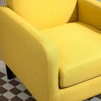 Fauteuil d'appoint avec structure en bois massif et assise rembourrée