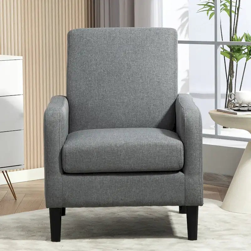 Fauteuil d'appoint avec structure en bois massif et assise rembourrée