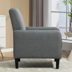 Fauteuil d'appoint avec structure en bois massif et assise rembourrée