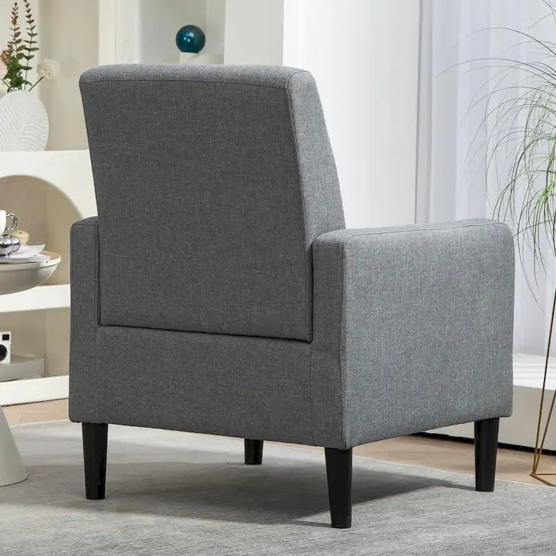 Fauteuil d'appoint avec structure en bois massif et assise rembourrée
