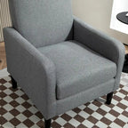 Fauteuil d'appoint avec structure en bois massif et assise rembourrée
