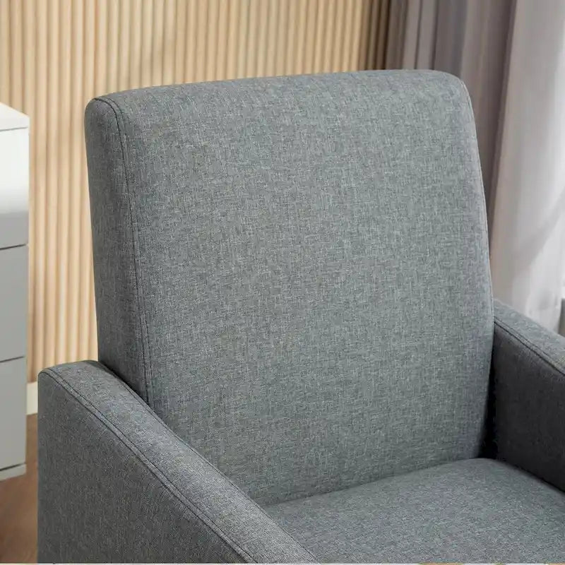 Fauteuil d'appoint avec structure en bois massif et assise rembourrée