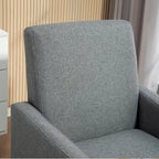 Fauteuil d'appoint avec structure en bois massif et assise rembourrée