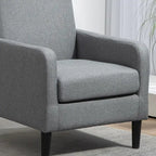 Fauteuil d'appoint avec structure en bois massif et assise rembourrée