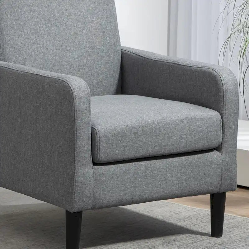 Fauteuil d'appoint avec structure en bois massif et assise rembourrée